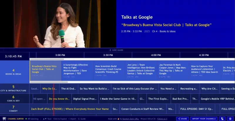 Channel Surfer: YouTube в стиле "старого ТВ"
