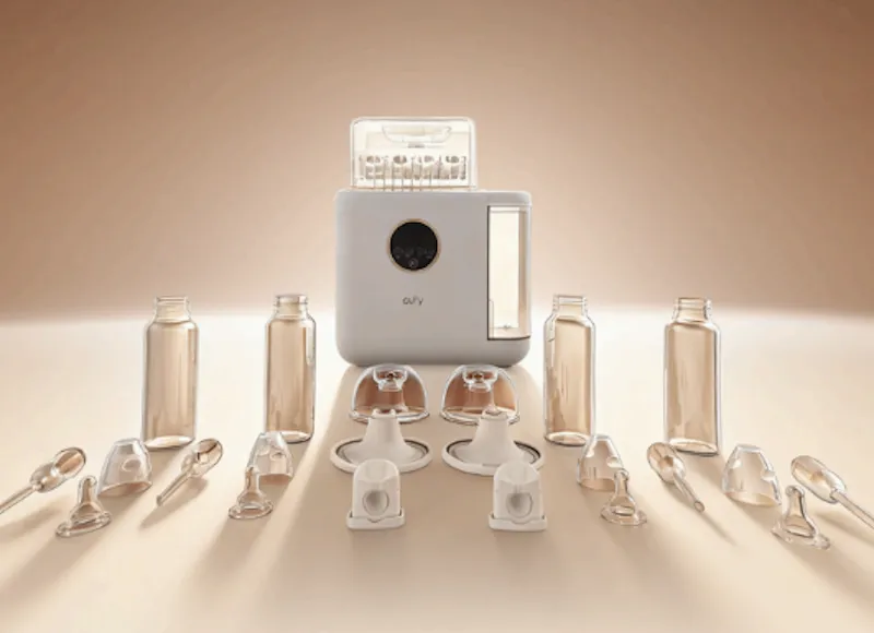 A bottle washer and bottle sets.