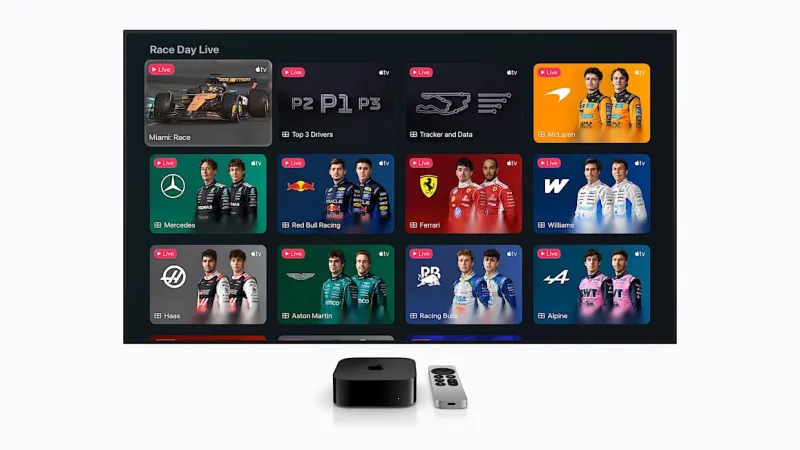 F1 на Apple TV в 2026: трансляции, мультипросмотр и новые функции