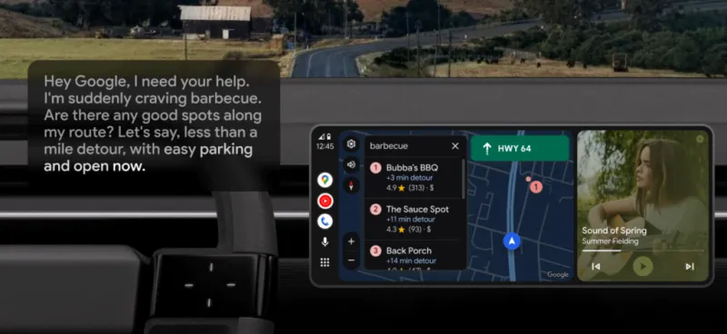 Gemini в Android Auto: Интеллектуальный помощник в пути