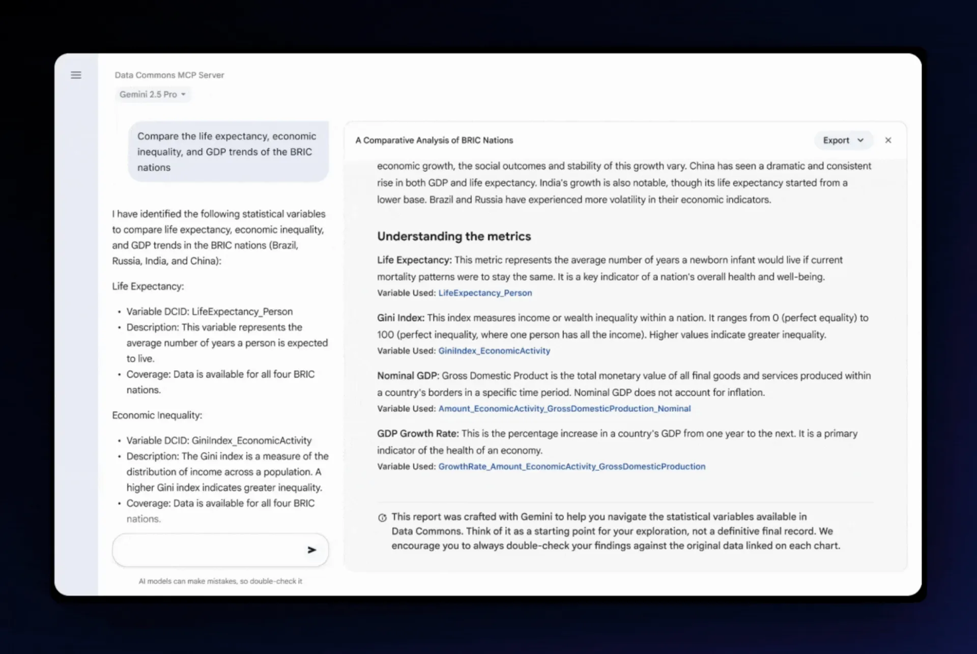 Google Data Commons MCP Server: доступ к данным для ИИ