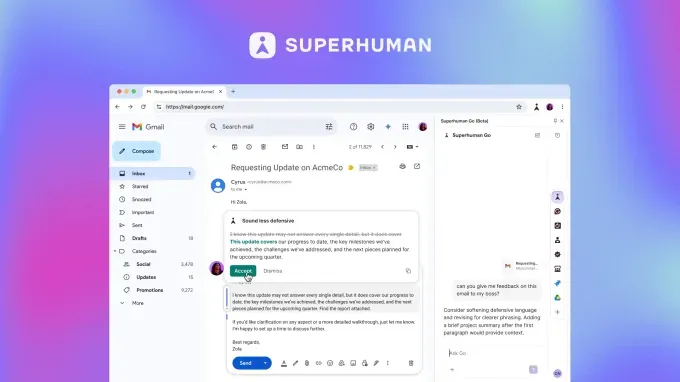 Grammarly переименована в Superhuman: новые AI-функции