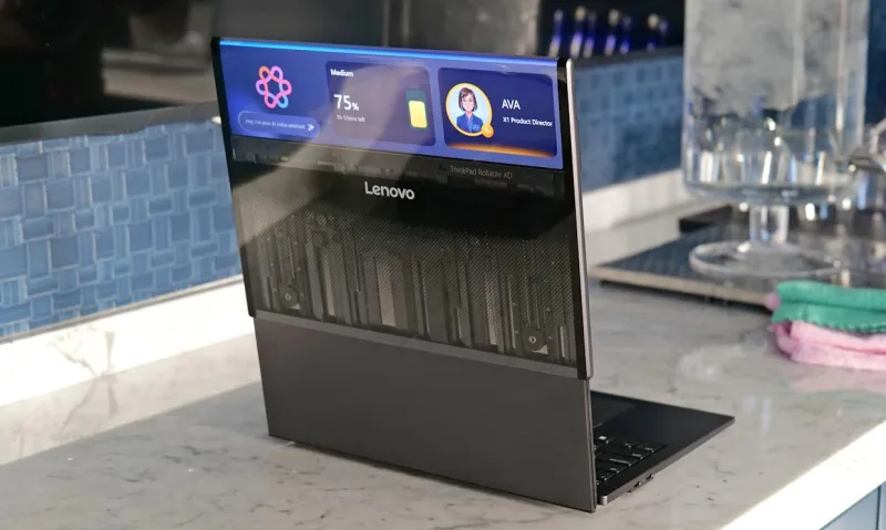 Lenovo XD Rollable: концепт ноутбука с раздвижным OLED-экраном