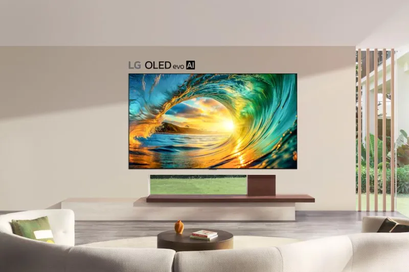 The Wallpaper TV can fit into any living room space thanks to its minimalist design and LG Gallery+ feature.