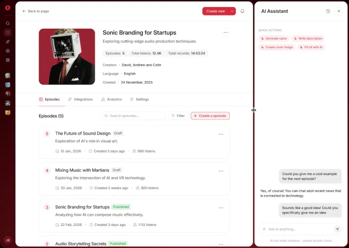 Rebel Audio: Единая платформа для подкастов с ИИ-инструментами