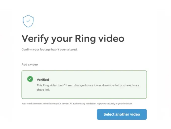 Ring Verify: новая технология аутентификации видео