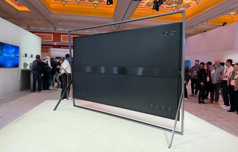 Samsung's 130-inch Micro RGB TV from the rear.