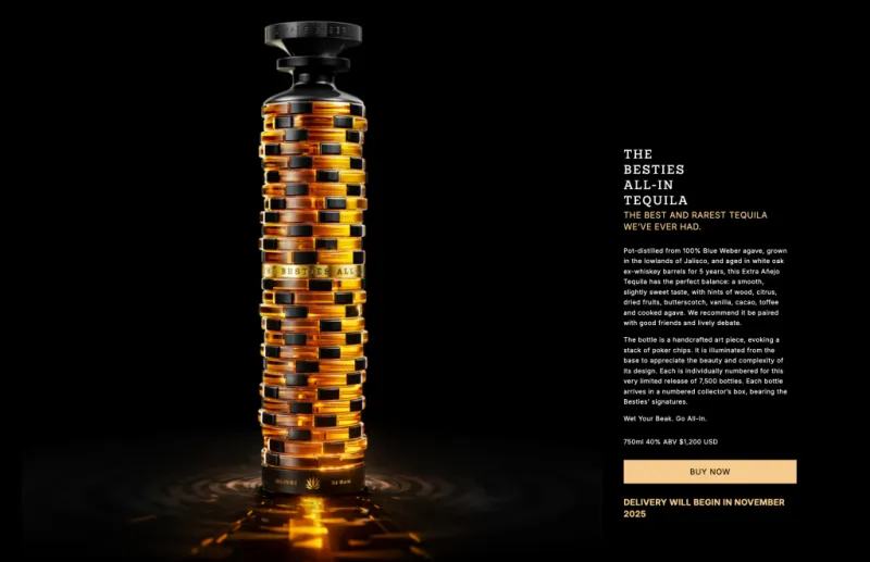 Teкila 'Besties All-In': задержки, цена и запуск