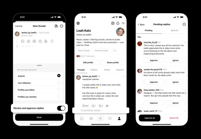 Threads: новые инструменты для контроля публикаций