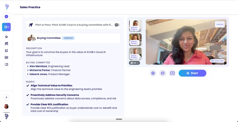 Платформа ролевых игр Yoodli с ИИ