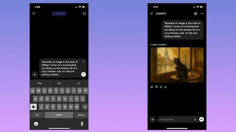 Вы также можете загружать изображения в ChatGPT.