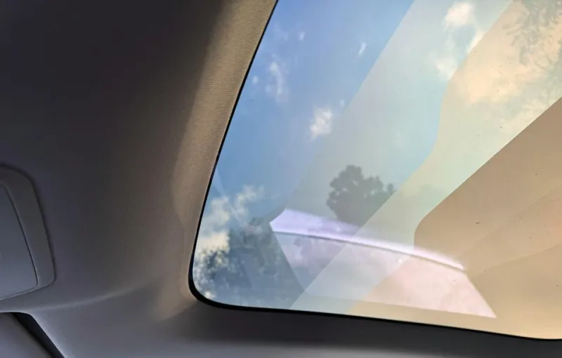 Here the sunroof is partially shaded.