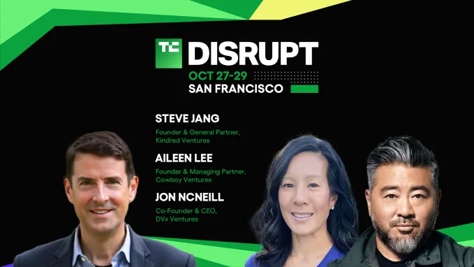 TechCrunch Disrupt Aileen Lee, Steve Jang, Jon McNeill